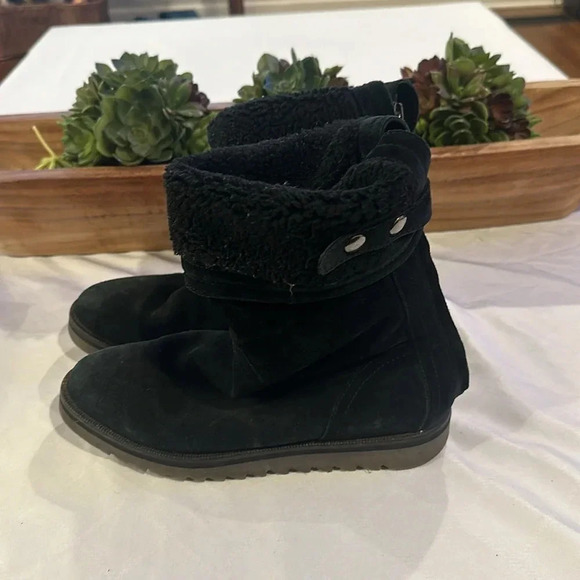 Aquatalia Perdi Weatherproof water proof Black Suede Cuff Ankle Boot women’s 8 - Picture 8 of 8